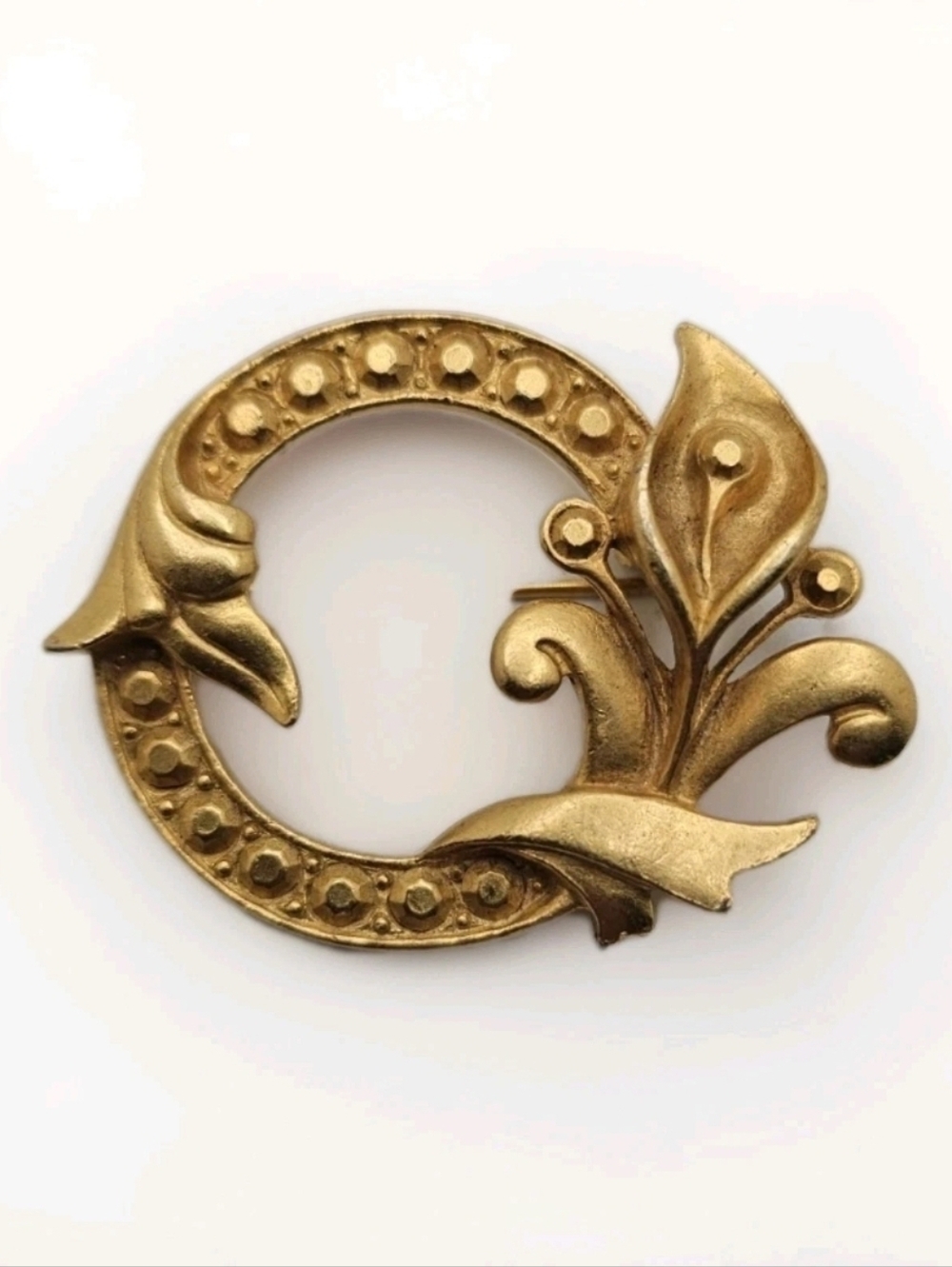 Vintage Goldtone Calla Lily Brooch